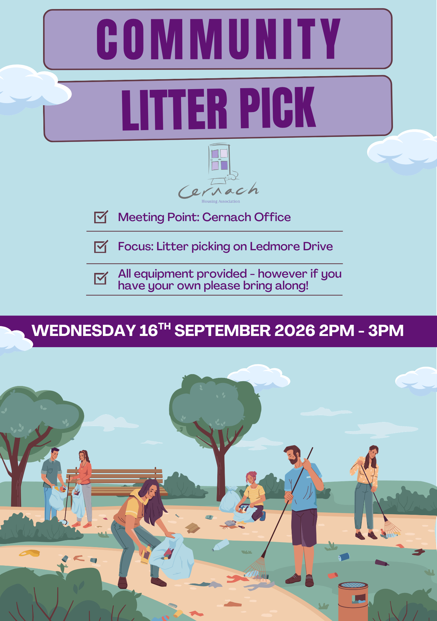 Copy Of Blue And Green Community Clean Up Poster
