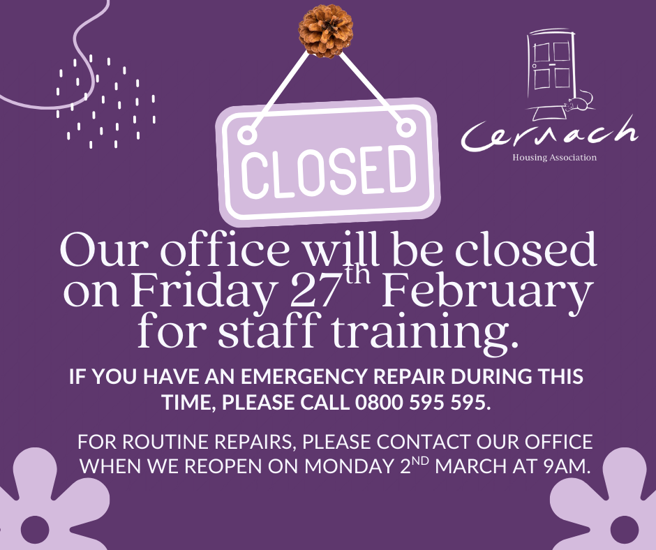 Our Office Will Be Closed On Friday 27th February For Staff Training 